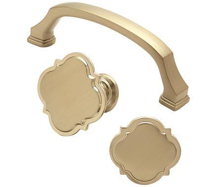 Amerock Cabinet Pull Golden Champagne 3-3/4 inch (96 mm) Center to Center Revitalize 1 Pack Drawer Pull Drawer Handle Cabinet Hardware