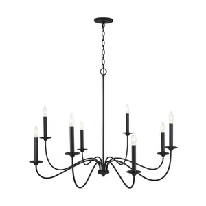 Capital Lighting 437281BI Vincent 8 Light Chandelier Black Iron