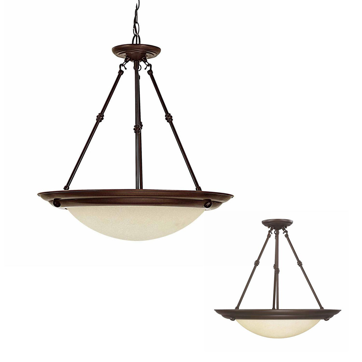 Capital Lighting 2720BB George 3 Light Pendant Burnished Bronze
