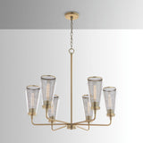 Capital Lighting 432361AD Abbott 6 Light Chandelier Aged Brass