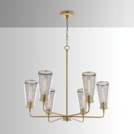 Capital Lighting 432361AD Abbott 6 Light Chandelier Aged Brass