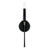 Capital Lighting 645611KB Amara 1 Light Sconce Matte Black with Brass