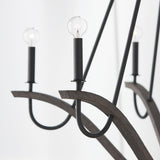 Capital Lighting 447662CK Clive 6 Light Chandelier Carbon Grey and Black Iron