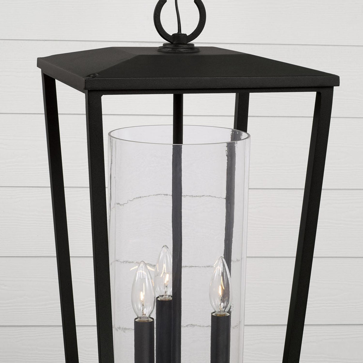 Capital Lighting 948132BK Elliott 3 Light Outdoor Hanging Lantern Black