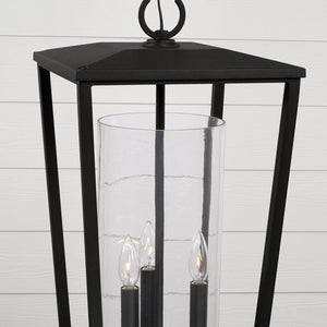 Capital Lighting 948132BK Elliott 3 Light Outdoor Hanging Lantern Black
