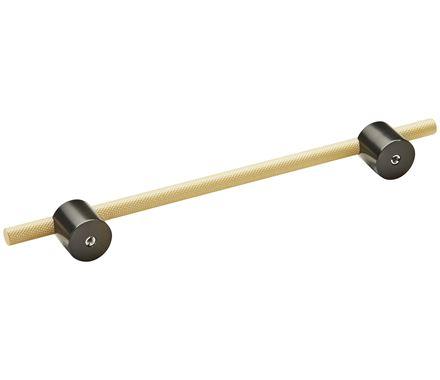Amerock Cabinet Pull Matte Black/Matte Gold 7-9/16 inch (192 mm) Center to Center Transcendent 1 Pack Drawer Pull Drawer Handle Cabinet Hardware