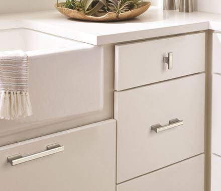 Amerock Cabinet Pull Satin Nickel 5-1/16 inch (128 mm) Center-to-Center Status 1 Pack Drawer Pull Cabinet Handle Cabinet Hardware