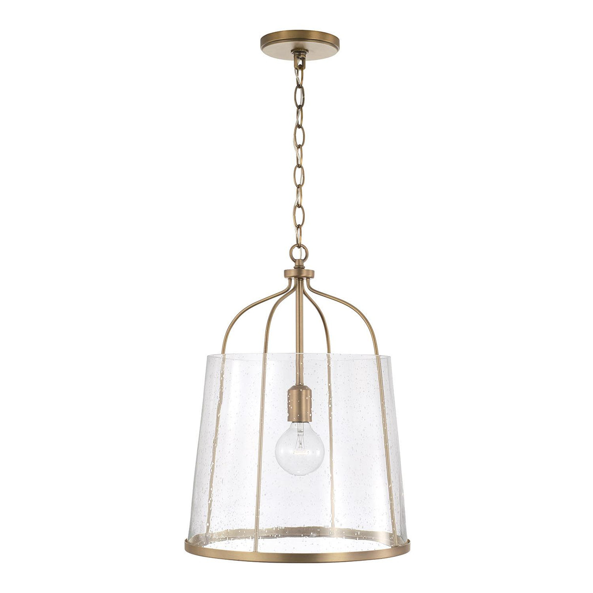 Capital Lighting 347011AD Madison 1 Light Pendant Aged Brass