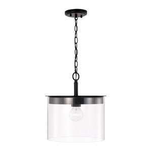 Capital Lighting 246812MB Mason 1 Light Semi-Flush Matte Black