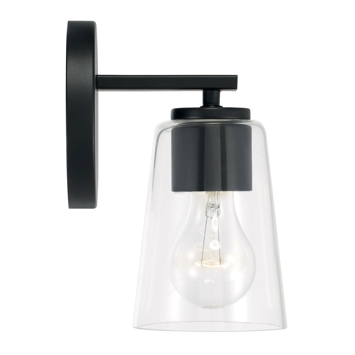 Capital Lighting 648611MB-537 Portman 1 Light Sconce Matte Black