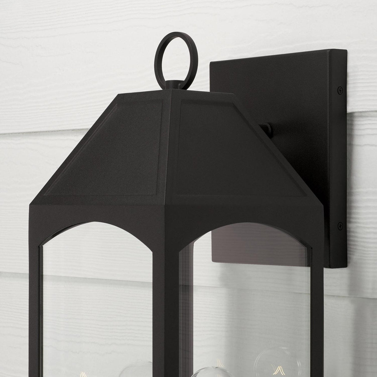 Capital Lighting 946321BK Burton 2 Light Outdoor Wall Lantern Black