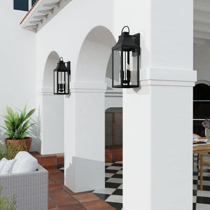 Capital Lighting 946441BK Bradford 4 Light Outdoor Wall Lantern Black