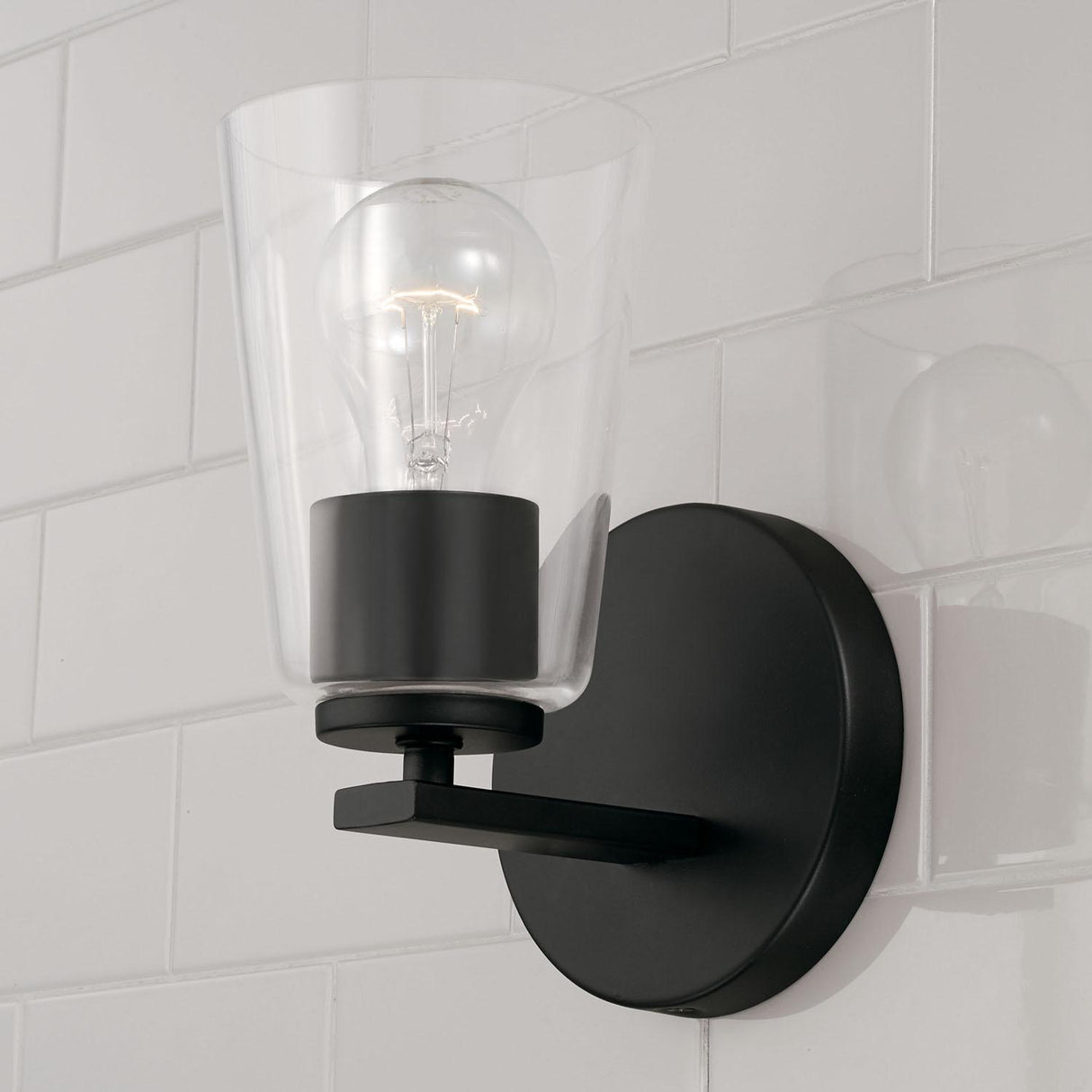 Capital Lighting 648611MB-537 Portman 1 Light Sconce Matte Black