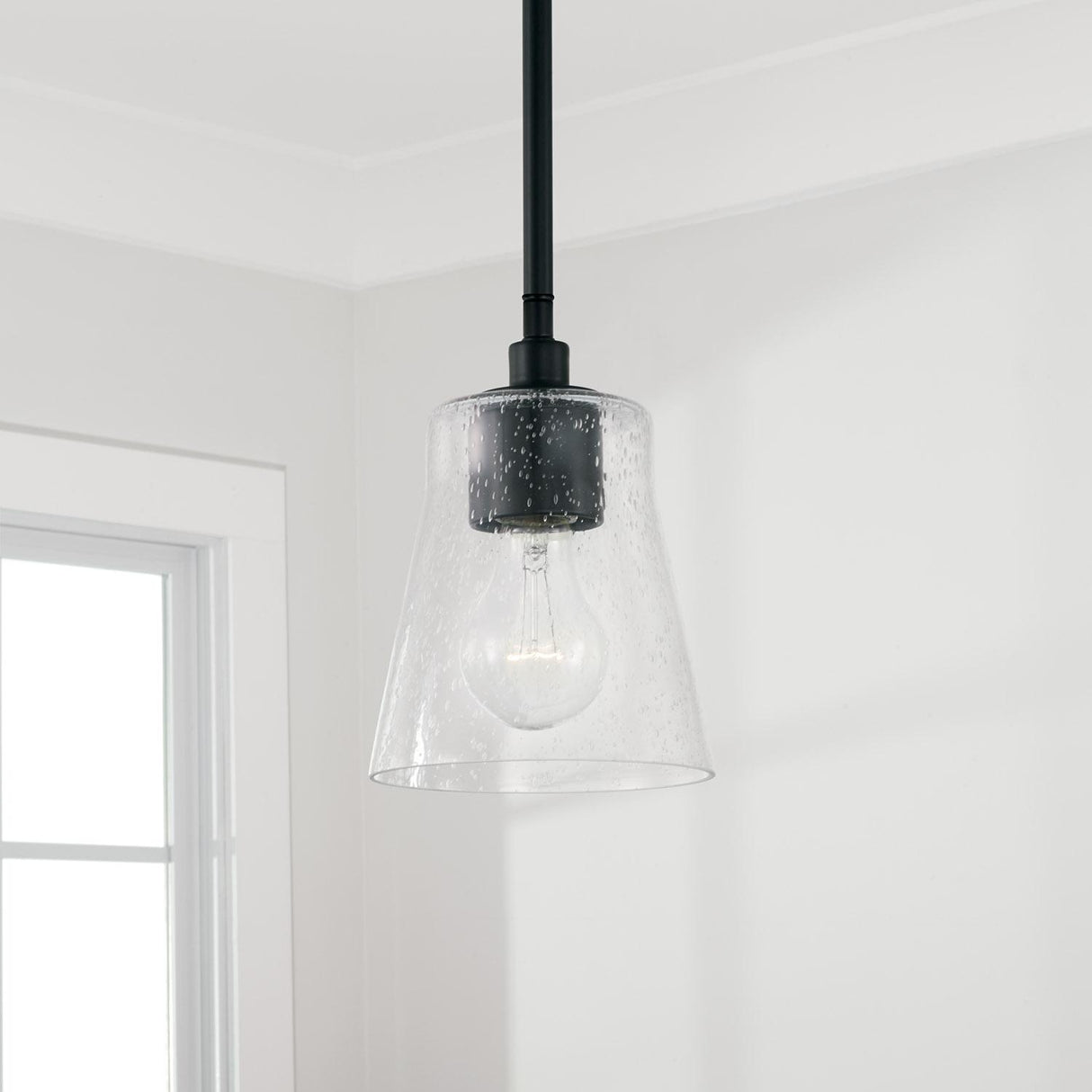 Capital Lighting 346911MB-533 Baker 1 Light Pendant Matte Black