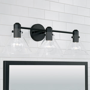 Capital Lighting 145831MB-528 Greer 3 Light Vanity Matte Black