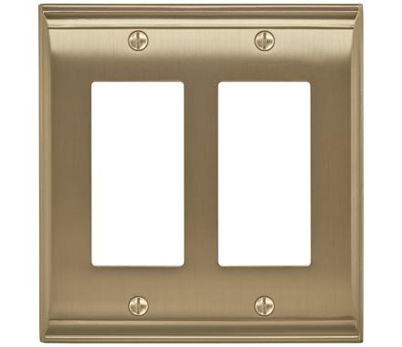 Amerock Wall Plate Golden Champagne 2 Rocker Switch Plate Cover Candler 1 Pack Decora Wall Plate Light Switch Cover