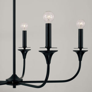 Capital Lighting 448951MB Presley 5 Light Chandelier Matte Black