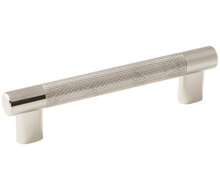Amerock Cabinet Pull Polished Nickel/Stainless Steel 5-1/16 inch (128 mm) Center to Center Esquire 1 Pack Drawer Pull Drawer Handle Cabinet Hardware