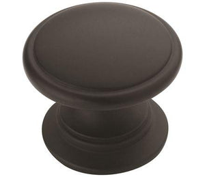Amerock Cabinet Knob Matte Black 1-1/4 inch (32 mm) Diameter Ravino 1 Pack Drawer Knob Cabinet Hardware