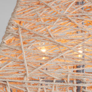 Capital Lighting 335241NY Finley 4 Light Pendant Natural Jute and Grey
