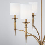 Capital Lighting 442661AD-701 Abbie 6 Light Chandelier Aged Brass