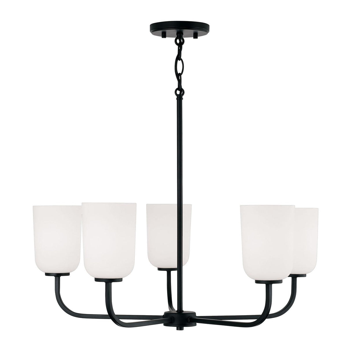 Capital Lighting 448851MB-542 Lawson 5 Light Chandelier Matte Black