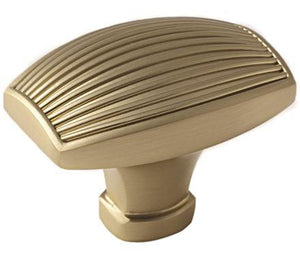 Amerock Cabinet Knob Golden Champagne 1-3/4 inch (44 mm) Length Sea Grass 1 Pack Drawer Knob Cabinet Hardware