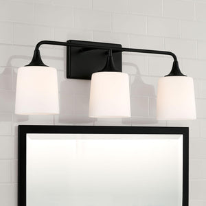 Capital Lighting 148931MB-541 Presley 3 Light Vanity Matte Black