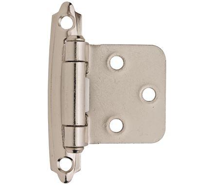 Variable Overlay Self-Closing, Face Mount Polished Chrome Hinge - 2 Pack