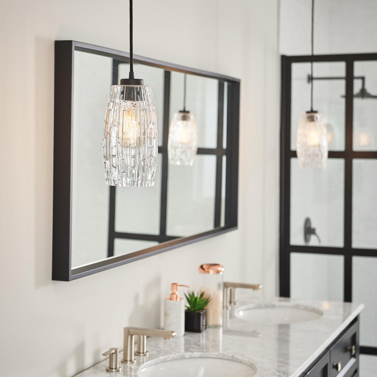 Capital Lighting 328611BI-450 Casper 1 Light Pendant Black Iron