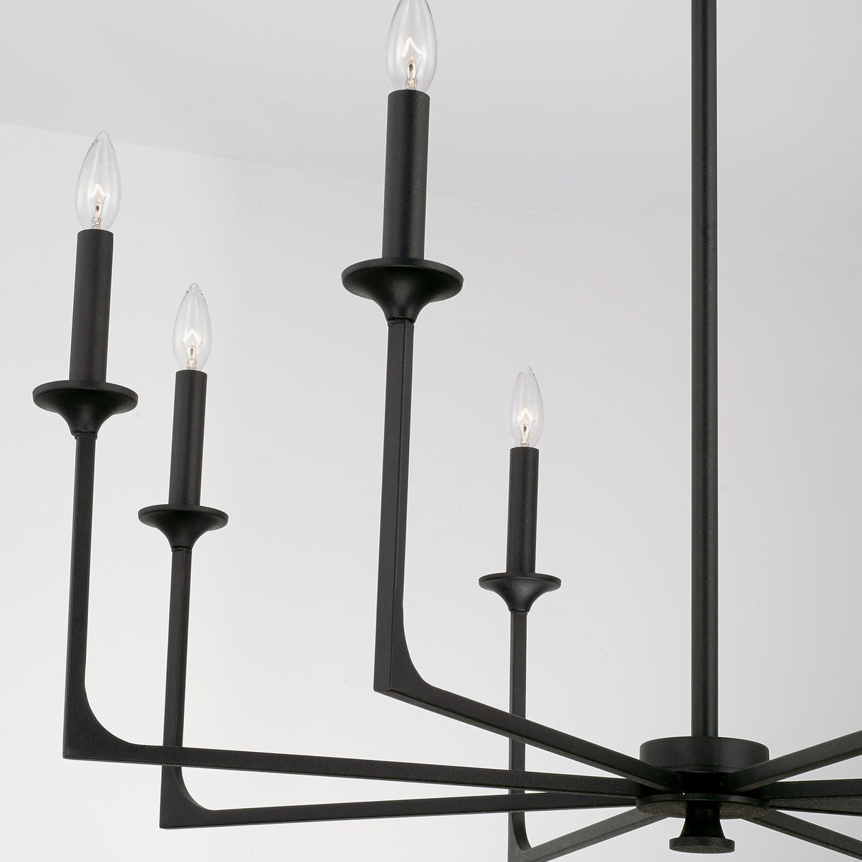 Capital Lighting 437381BI Clint 8 Light Chandelier Black Iron