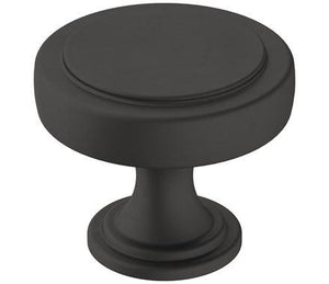Amerock Cabinet Knob Matte Black 1-1/2 inch (38 mm) Diameter Exceed 1 Pack Drawer Knob Cabinet Hardware