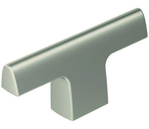 Amerock Cabinet Knob Satin Nickel 2-1/2 inch (64 mm) Length Riva 1 Pack Drawer Knob Cabinet Hardware