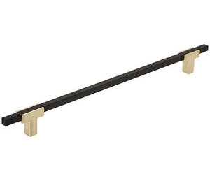 Amerock Cabinet Pull Brushed Gold/Matte Black 10-1/16 inch (256 mm) Center to Center Urbanite 1 Pack Drawer Pull Drawer Handle Cabinet Hardware