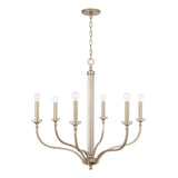 Capital Lighting 444861BS Breigh 6 Light Chandelier Brushed Champagne