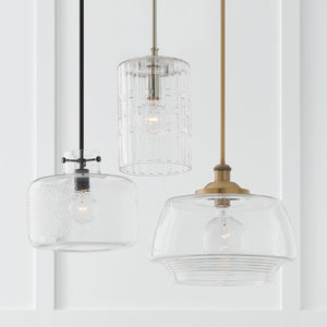 Capital Lighting 342512MB Brighton 1 Light Pendant Matte Black