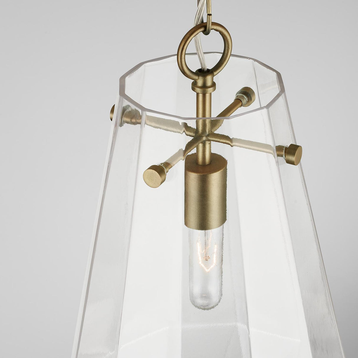 Capital Lighting 338316AD Lee 1 Light Pendant Aged Brass