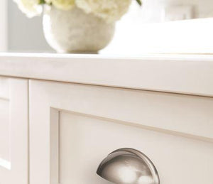 Amerock Cabinet Cup Pull Satin Nickel 3 inch (76 mm) Center-to-Center Ravino 1 Pack Drawer Pull Drawer Handle Cabinet Hardware