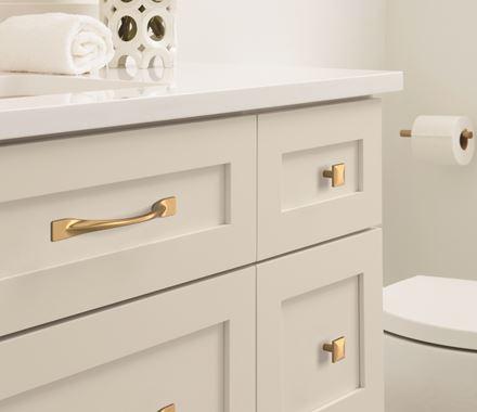 Amerock Cabinet Pull Champagne Bronze 5-1/16 inch (128 mm) Center-to-Center Uprise 1 Pack Drawer Pull Cabinet Handle Cabinet Hardware