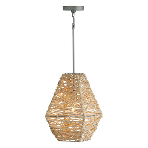 Capital Lighting 335213NY Finley 1 Light Pendant Natural Jute and Grey