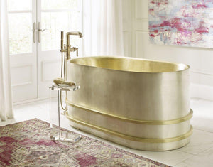 Thompson Traders Quintana Tub Quintana KCT60 Satin Brass and Burnished Nickel
(Smooth)

**Drain not included**