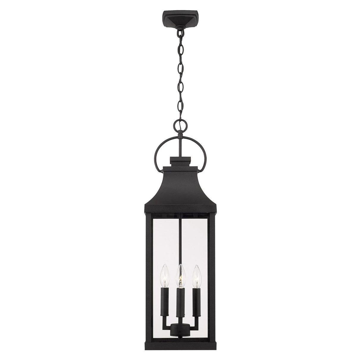 Capital Lighting 946442BK Bradford 4 Light Outdoor Hanging Lantern Black