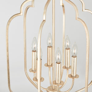 Capital Lighting 538761WG Ophelia 6 Light Foyer Winter Gold