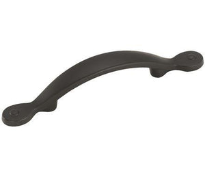 Amerock Cabinet Pull Matte Black 3 inch (76 mm) Center to Center Inspirations 1 Pack Drawer Pull Drawer Handle Cabinet Hardware