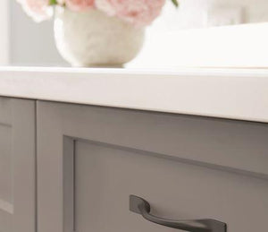 Amerock Cabinet Pull Matte Black 3-3/4 inch (96 mm) Center-to-Center Uprise 1 Pack Drawer Pull Cabinet Handle Cabinet Hardware