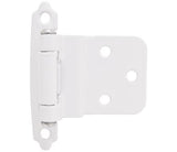 Amerock BPR7128W Self-Closing, Face Mount Hinge with 3/8in(10mm) Inset - White - 2 Pack