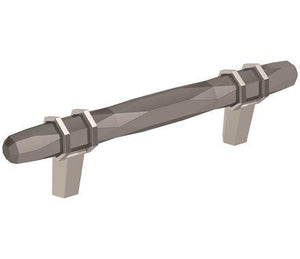 Amerock Cabinet Pull Black Chrome/Polished Chrome 3-3/4 inch (96 mm) Center-to-Center London 1 Pack Drawer Pull Drawer Handle Cabinet Hardware
