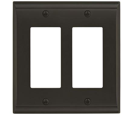 Amerock Wall Plate Black Bronze 2 Rocker Switch Plate Cover Candler 1 Pack Decora Wall Plate Light Switch Cover