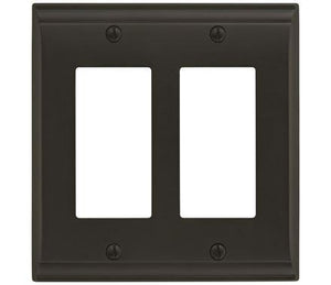 Amerock Wall Plate Black Bronze 2 Rocker Switch Plate Cover Candler 1 Pack Decora Wall Plate Light Switch Cover