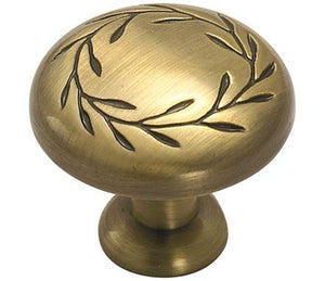 Amerock Cabinet Knob Elegant Brass 1-5/16 inch (33 mm) Diameter Nature'S Splendor 1 Pack Drawer Knob Cabinet Hardware